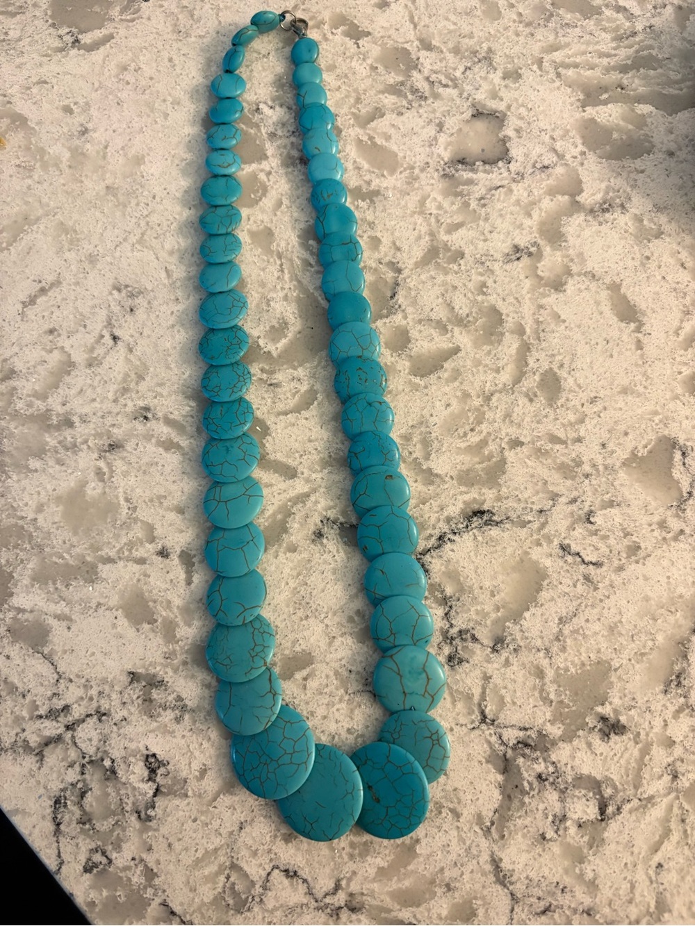 Macy's Turquoise Graduated Disc Bead Necklace